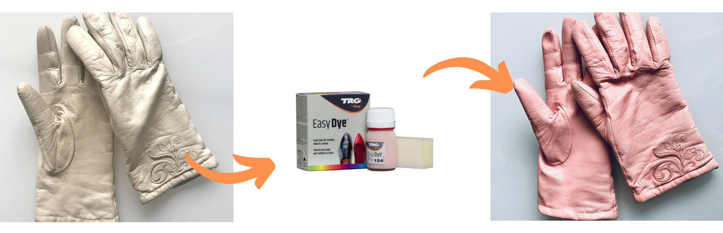 Přebarvení zimních kožených rukavic na růžovou barvu  Easy Dye Rose 124-2